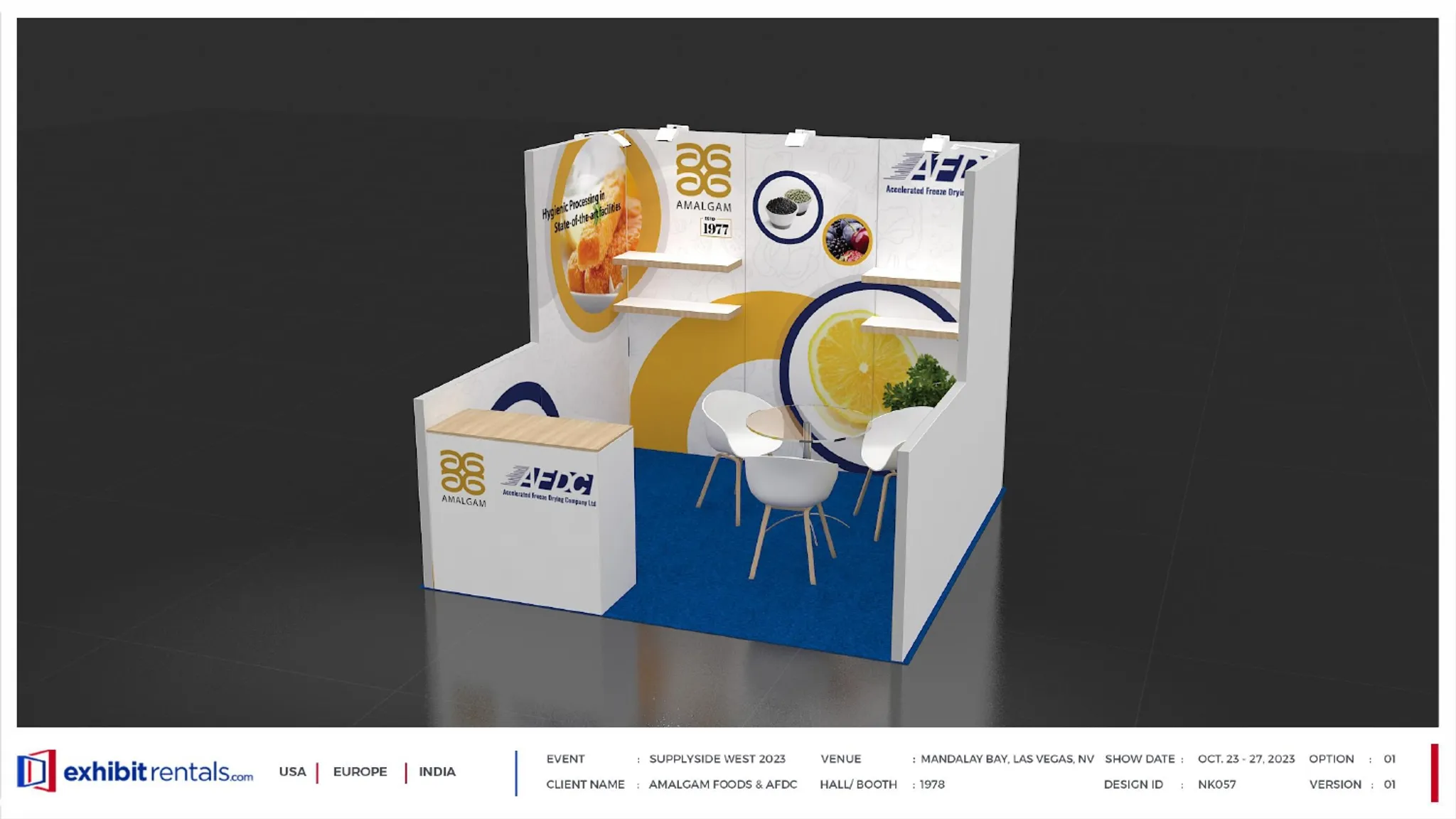 10x10 Inline booth design by Exhibit-Rentals
